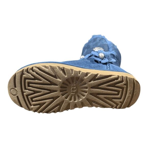 UGG Bailey Button 'Puff Dark Denim' Winter Boot Size 6 - Picture 8 of 9